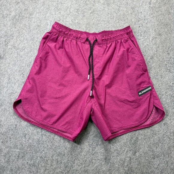 Legends Relay Shorts Men M Purple Nylon Stretch Performance Reflective Vented - Picture 1 of 15